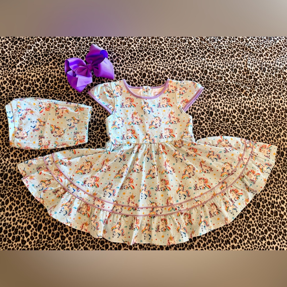 **SOLD** Liv + Stella adorable Unicorn Print Dress size 7 NEW